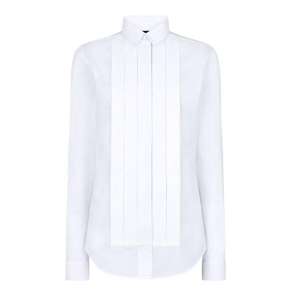 TOM FORD Women's Pleated Front Formal Shirt Women WHITE Shirts